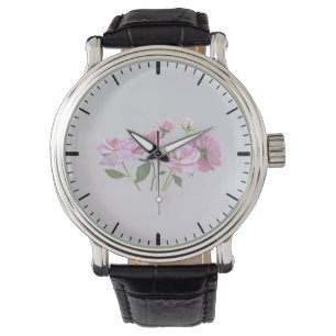 Roze Miniatuur Rozen Horloge