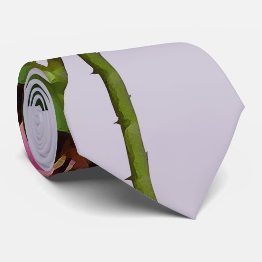 Roze Miniatuur Rozen Stropdas (Opgerold)