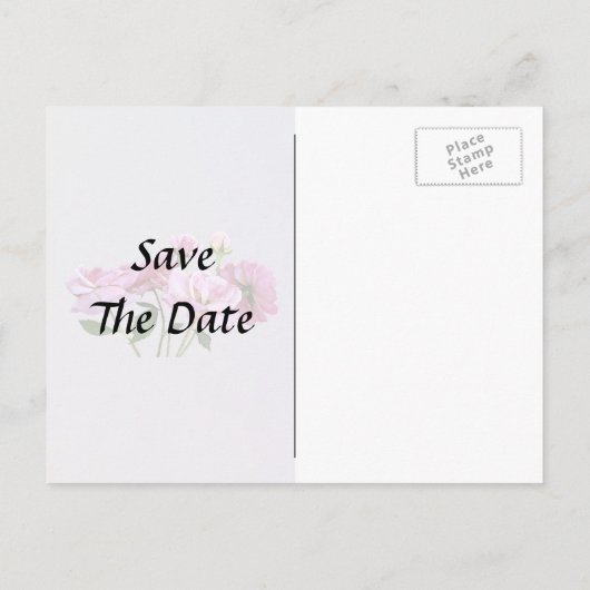 Roze Miniatuur Rozen Trouwbenodigdheden Aankondigingskaart (Achterkant)