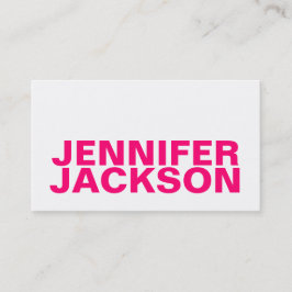 Roze, minimaal koele visitekaartje