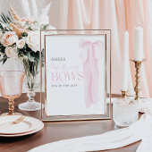 Roze Minimaal Meisje Baby Shower Raad Bogen Poster