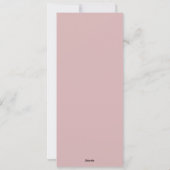 Roze Minimaal Wit Hart Trouwmenu Feestdagenkaart (Achterkant)