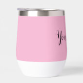 Roze Minimal Modern Handtekening Naam Cursief Scri (Rechts)