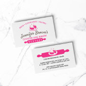 Roze minimale bakkerij Schudkwas Visitekaartje
