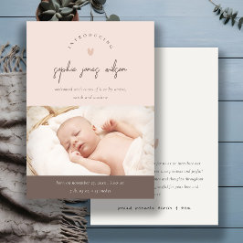 Roze minimale hartstilstand Aankondiging van de ge