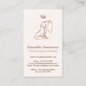 Roze minimale schoonheidsgeheim Geometrie Yoga Coa Visitekaartje (Achterkant)