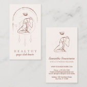 Roze minimale schoonheidslijn Kunstmatige Geometri Visitekaartje (Voorkant / Achterkant)