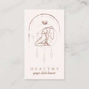 Roze minimale schoonheidslijn Kunstmatige Geometri Visitekaartje