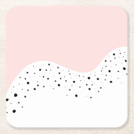 Roze minimale vormgeving met stippen kartonnen onderzetters