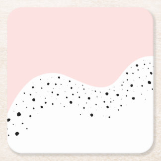 Roze minimale vormgeving met stippen kartonnen onderzetters