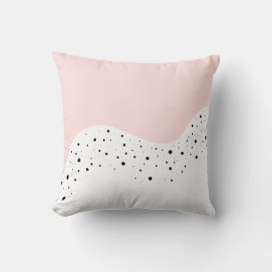 Roze minimale vormgeving met stippen kussen