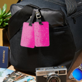 Roze minimalisme bagagelabel