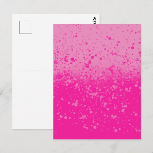Roze minimalisme briefkaart (Voorkant / Achterkant)