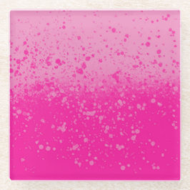 Roze minimalisme glazen onderzetter