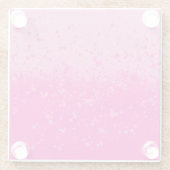 Roze minimalisme glazen onderzetter (Achterkant)