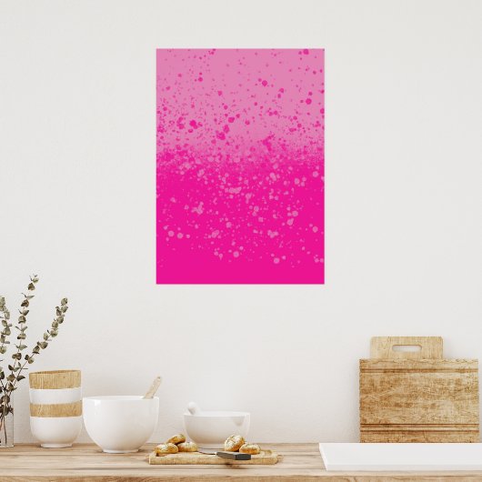 Roze minimalisme poster (Keuken)