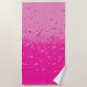 Roze minimalisme strandlaken (Voorkant)
