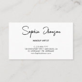 Roze minimalist en feminine Makeup artiest Visitekaartje (Achterkant)