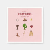 Roze Minimalist Rodeo Cowgirl Baby shower Servet (Voorkant)