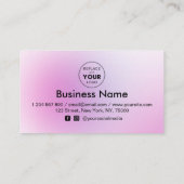  roze minimalist Voeg je Logo-schoonheidssalon toe Klantenkaartje (Achterkant)