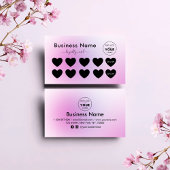  roze minimalist Voeg je Logo-schoonheidssalon toe Klantenkaartje