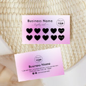  roze minimalist Voeg je Logo-schoonheidssalon toe Klantenkaartje