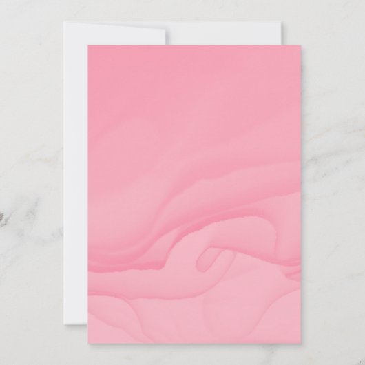 Roze minimalistisch Baby shower Kaart (Achterkant)