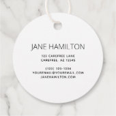 Roze minimalistisch Label product (Achterkant)