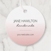 Roze minimalistisch Label product (Voorkant)