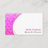 Roze minimalistisch modern geometrisch Visitekaart Visitekaartje (Voorkant)