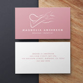 Roze minimalistisch modern | Massagetherapist Visitekaartje