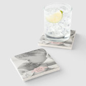 Roze, minimalistisch Moederdag Onderzetter (Zijkant)