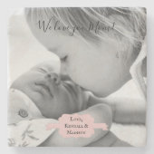 Roze, minimalistisch Moederdag Onderzetter (Voorkant)