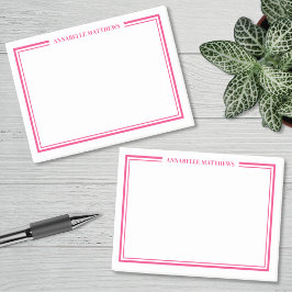 Roze Minimalistisch Monogram Post-it® Notes