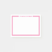 Roze Minimalistisch Monogram Post-it® Notes (Voorkant)