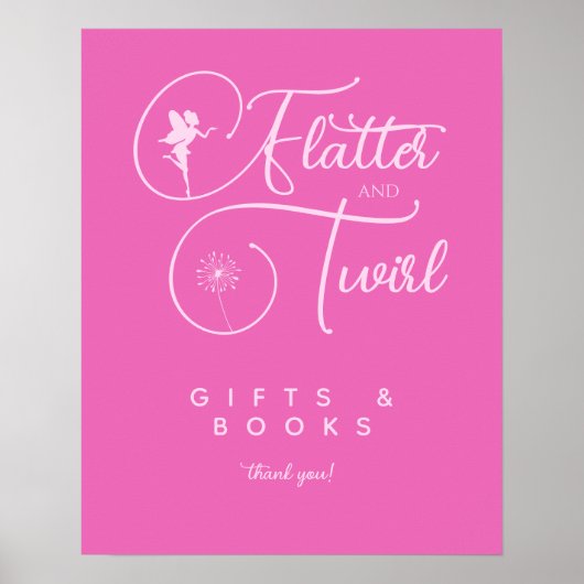 Roze, minimalistisch Poster voor feiele cadeaus en (Voorkant)