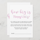 Roze minimalistisch script hoe groot is de buik va (Voorkant / Achterkant)