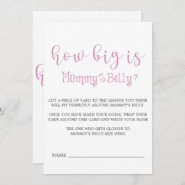 Roze minimalistisch script hoe groot is de buik va