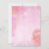 Roze Minimalistisch Verjaardagsfeest met foto Kaart (Achterkant)