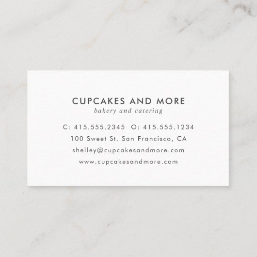 Roze minimalistisch Visitekaartje handschrift (Achterkant)