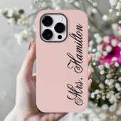 Roze Minimalistische Aangepaste Naam Telefoonhoes Case-Mate iPhone Case