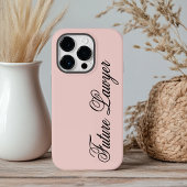Roze Minimalistische Aangepaste Naam Telefoonhoes  Case-Mate iPhone Case