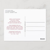 Roze minimalistische aankondiging van het Afstuder Briefkaart (Achterkant)