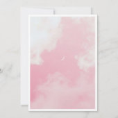 Roze Minimalistische Baby shower Invitation Kaart (Achterkant)