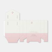Roze Minimalistische Boho Wildflower Baby shower Bedankdoosjes (Uitgevouwen)