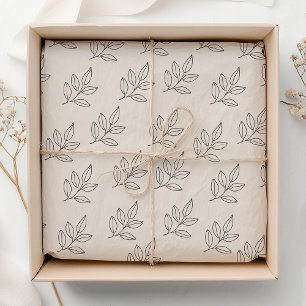 Roze Minimalistische Botanische Kleine Zakelijke Tissuepapier