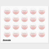 Roze Minimalistische Envelope Seal Sticker (Vel)