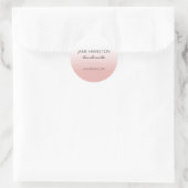 Roze Minimalistische Envelope Seal Sticker (Tas)