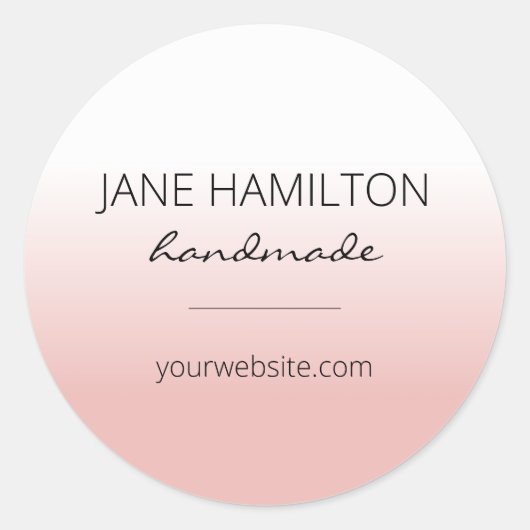 Roze Minimalistische Envelope Seal Sticker (Voorkant)