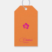 Roze minimalistische feestdag Modern Birthday Dank Cadeaulabel (Achterkant)